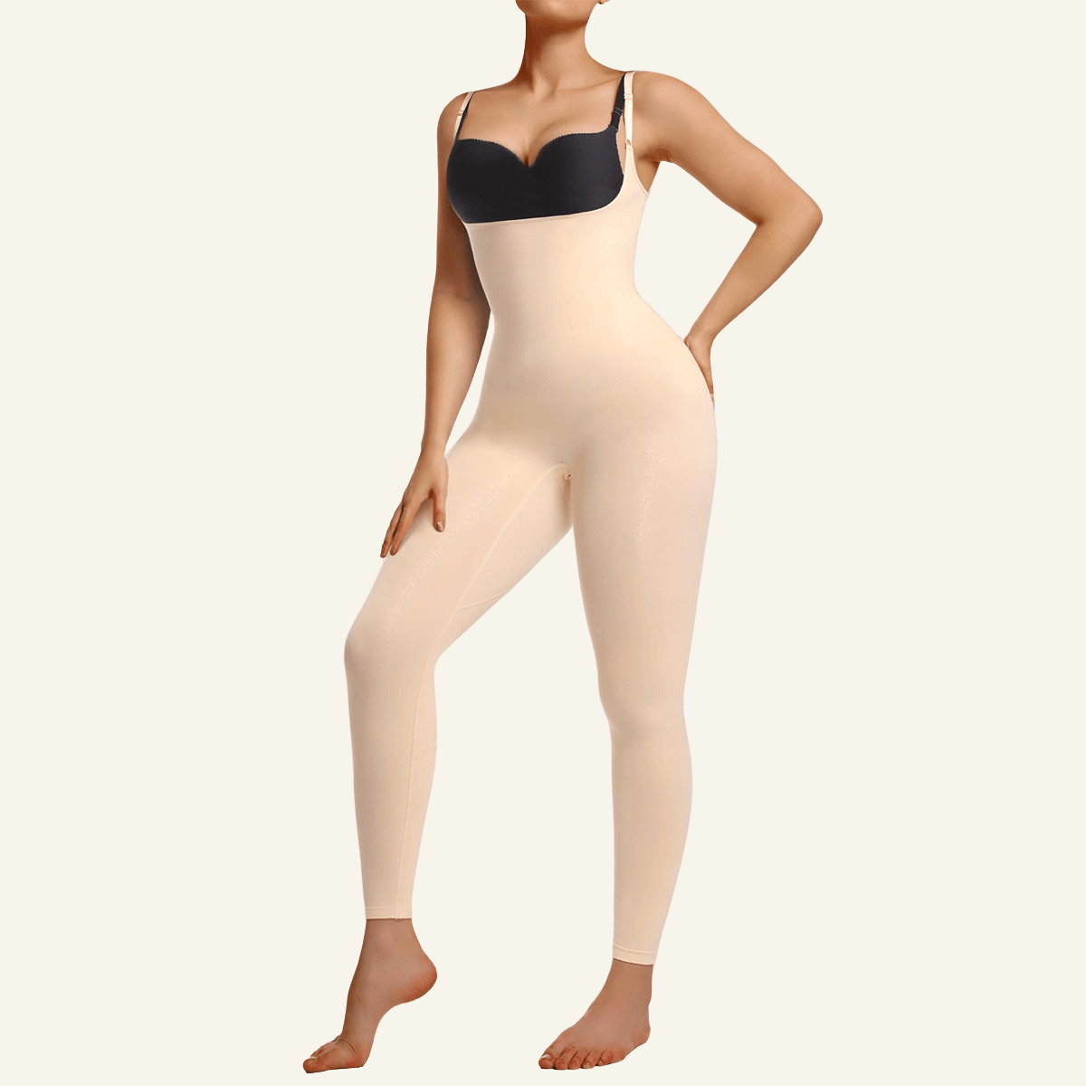 3-in-1 Seamless Open-Bust Tummy Control Legging Bodysuit